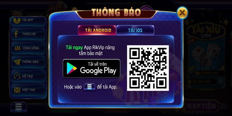 Hướng dẫn tải app Rikvip cho điện thoại hệ Android